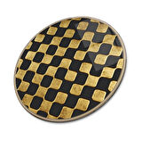 Gold Desen Yuvarlak Cam Tablo | Hediyelik, Dekoratif, Ofis, Mutfak 