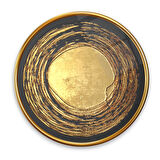 Gold Desen Yuvarlak Cam Tablo | Hediyelik, Dekoratif, Ofis, Mutfak 
