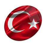 Bayrak Yuvarlak Cam Tablo | Hediyelik, Dekoratif, Ofis, Mutfak 