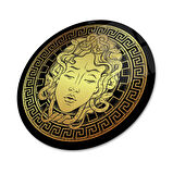 Medusa Yuvarlak Cam Tablo | Hediyelik, Dekoratif, Ofis, Mutfak 