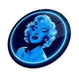 Neon Görünümlü Marilyn Monroe Cam Tablo | Hediyelik, Dekoratif, Ofis, Mutfak 