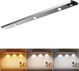 Hareket Sensörlü - Dekoratif Gece Lambası - Usb Şarjlı Led Aydınlatma 40 Cm Sılver Kasa