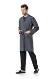 Pierre Cardin 5560 Erkek Lacivert Penye Uzunkol & Bordo Kısakol Pijama Ve Robdöşambr Çeyiz Seti