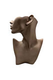 Yerli Üretim Polyester Malzeme Kahve Renk 28 / 18 cm Takı Sergileme Mankeni