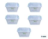 Polytime Şeffaf Kilitli Mutfak Eşya Gıda Saklama Kabı Kutusu - Dikdörtgen - 5,1 Litre - 5 Adet