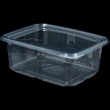 Kullan At Plastik Kilitli Şeffaf Düz Kapaklı Gıda Saklama Kabı Sızdırmaz Kap -2000 cc -200 Adet