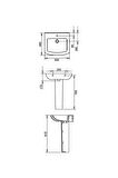 Plaza Lavabo 60 cm 	PLZ 1701, Kolon Ayak (Tam Ayak) PLZ 1702
