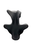 Yerli Üretim Polyester Malzeme Siyah Renk 33 / 26 cm Takı Sergileme Mankeni