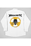 Megadeth Müzik Grubu Baskılı Unisex Rock Metal Cepli Gömlek