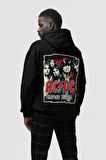 AC DC Highway To Hell Yazılı Unisex Oversize Müzik Grubu Rock Metal Hoodie