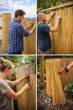 Doğal Kamış Bambu Çit 300x300 cm Bahçe Balkon Teras Gizlilik Perdesi Gölgelik Kamış Hasır Çit