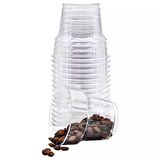 Poppy Şeffaf Plastik Kristal Bardak - 180 Cc. - 180 Ml. - 25 Adetlik 5 Paket