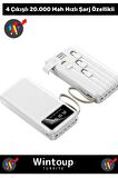 Powerbank 20000 Mah Süper Hızlı Şarj Taşınabilir Power Bank