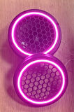 16cm Pembe Neon Işıklı Hoparlör ve Midrange Kapağı 1takım (2adet) Vidalanabilir