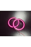 20cm Pembe Neon Işıklı Hoparlör ve Midrange Kapağı 1takım (2adet) Vidalanabilir