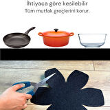 BEYLİNİ 12'li Set Tava Tencere Koruyucu ve Düzenleyici Keçesi Siyah