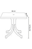 Favori Masa Plastik Bahçe Masası Teak Kare 80 Cm X 80 Cm 2 Iki Üç Kişilik