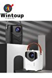 Mini Projeksiyon 4K Bluetooth Uyumlu Android Akıllı TV Ofis Mikro Taşınabilir Projektör Wifi Ev