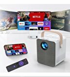 Android 4K Destekli  LCD LED Projeksiyon Cihazı