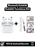 IPhone14/Pro/Promax Uyumlu Bluetooth V5 Kulak İçi TWS Kulaklık+Kulaklık Temizleme Seti