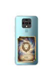 Tecno Camon 16 ile Uyumlu Burç Kartları Aslan Tasarımlı Şeffaf Silikon Kılıf