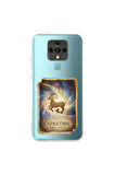 Tecno Camon 16 ile Uyumlu Burç Kartları Oğlak Tasarımlı Şeffaf Silikon Kılıf