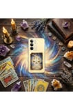iPhone 15 Pro ile Uyumlu Burç Kartları Terazi Tasarımlı Şeffaf Silikon Kılıf