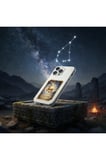 iPhone XR ile Uyumlu Burç Kartları Oğlak Tasarımlı Şeffaf Silikon Kılıf