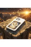 Oppo A9 2020 ile Uyumlu Burç Kartları Aslan Tasarımlı Şeffaf Silikon Kılıf