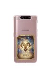 Samsung Galaxy A90 ile Uyumlu Burç Kartları Koç Tasarımlı Şeffaf Silikon Kılıf