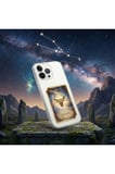 Samsung Galaxy M14 ile Uyumlu Burç Kartları Boğa Tasarımlı Şeffaf Silikon Kılıf