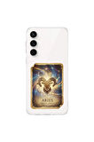 Samsung Galaxy S24 FE ile Uyumlu Burç Kartları Koç Tasarımlı Şeffaf Silikon Kılıf