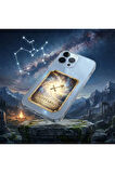 Samsung Galaxy S24 Ultra ile Uyumlu Burç Kartları Yay Tasarımlı Şeffaf Silikon Kılıf