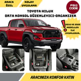 Toyota Hilux 2016-2025 ile uyumlu, orta konsol düzenleyici-organizer