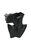 Yerli Üretim Polyester Malzeme Siyah Renk 28 / 18 cm Takı Sergileme Mankeni