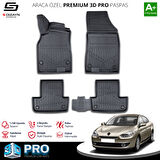 S-Dizayn Renault Fluence 3D Pro Havuzlu Paspas 2010-2016 A+ Kalite