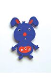 Dişlek Mavi Yavru Tavşan Ahşap Puzzle Yapboz