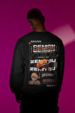 Demon Slayer Karakter Baskılı Unisex Oversize Anime Zenitsu Sweatshirt