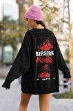 Berserk Anime Baskılı Unisex Oversize Sweatshirt