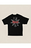 Keçi Slipknot Grubu Baskılı Unisex Tişört, Oversize Rock Metal Müzik Tişört