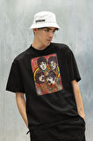 Tasarım The Beatles Baskılı Unisex Oversize Müzik Grubu Tişört
