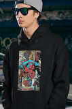 Amazing Spider-Man Baskılı Unisex Oversize Karikatür Hoodie