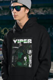 Controller Viiper Baskılı Unisex Hoodie, Oversize Vaalorant Sweatshirt