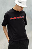 Iron Maiden The Number Of The Beast Baskılı Unisex Oversize Rock Metal Tişört