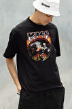 Kiss Rock Metal Müzik Grubu Baskılı Unisex Oversize Tişört
