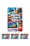 4 Adet Gta Vice City Kart Kaplama Sticker Kart Etiketi