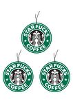 3lü Starfucks Coffe Tasarımlı Dekoratif Araba Oto Kokusu Ve Aksesuarı