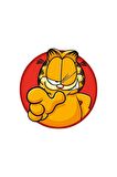 11 X 11 Cm Garfield Kedi Sticker Araba Laptop Oto Motor Sticker