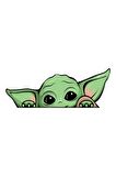 16 X 6 Cm Yoda Sticker Araba Laptop Oto Motor Sticker