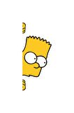 12x5,5 Cm Bart Simpson Sticker Araba Laptop Oto Motor Sticker